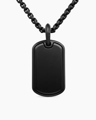 Sculpted Cable Tag in Black Titanium, 27mm