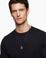 Sculpted Cable Tag in Black Titanium, 27mm