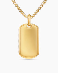 Sculpted Cable Tag in 18K Yellow Gold, 35mm