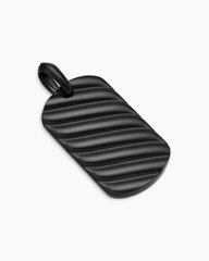 Sculpted Cable Tag in Black Titanium, 35mm