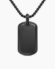 Sculpted Cable Tag in Black Titanium, 35mm