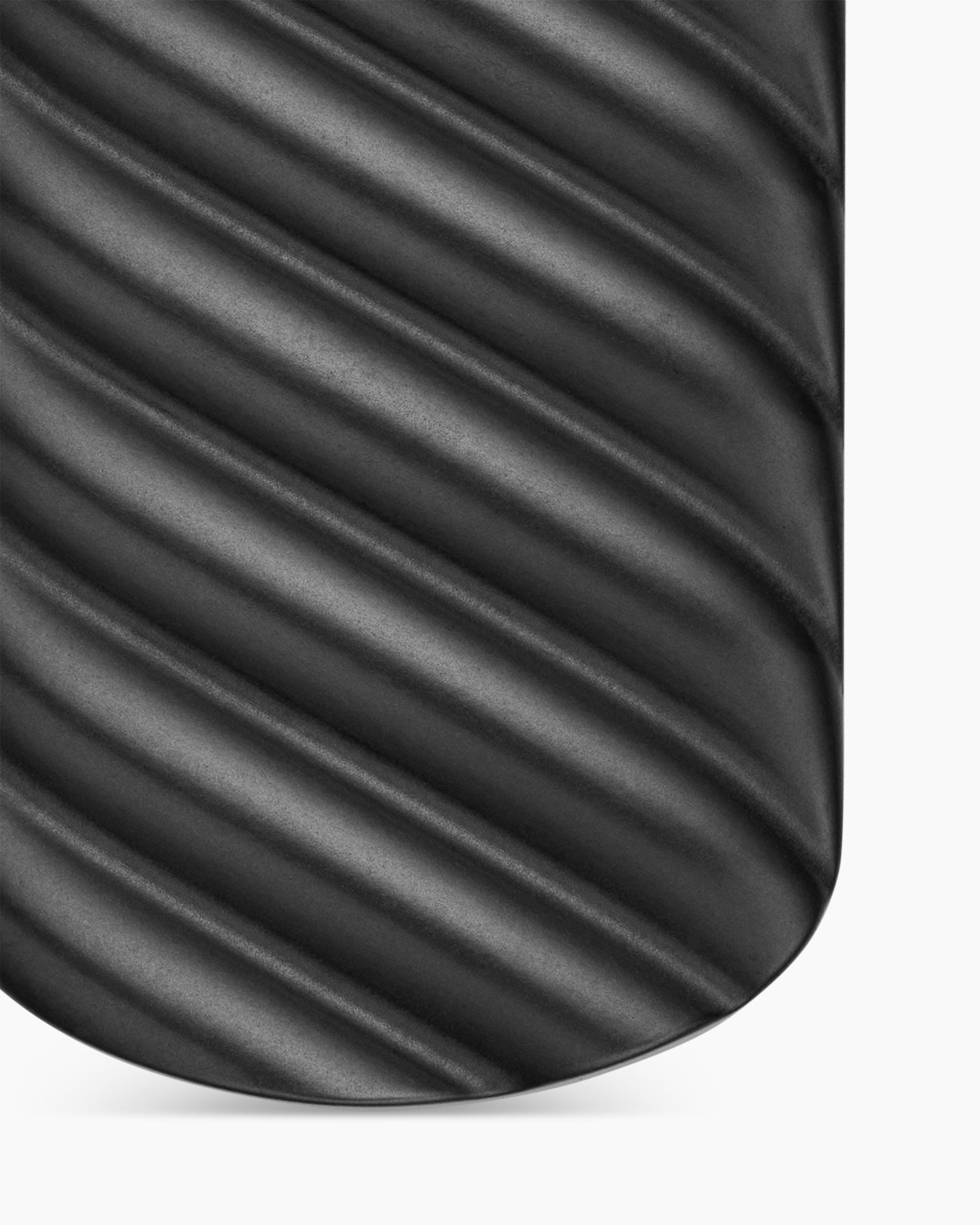 Sculpted Cable Tag in Black Titanium, 35mm