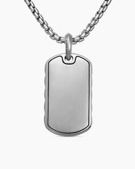 Sculpted Cable Tag in Sterling Silver, 35mm