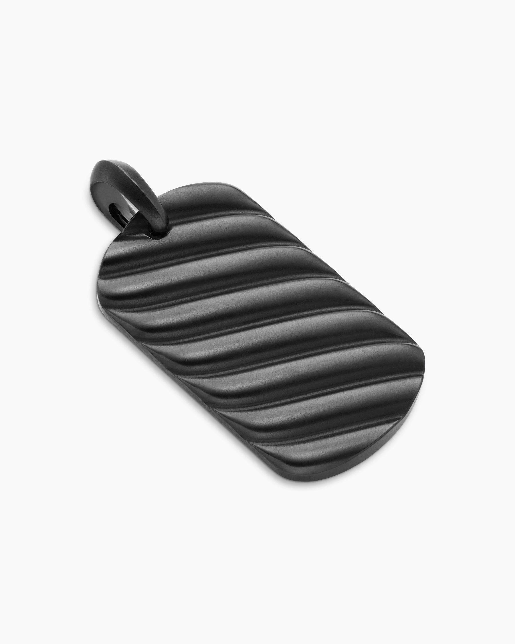 Sculpted Cable Tag in Black Titanium, 42mm