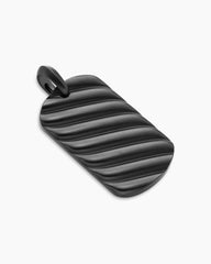 Sculpted Cable Tag in Black Titanium, 42mm