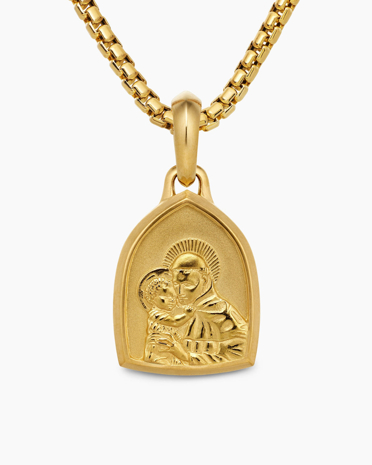St. Anthony Amulet in 18K Yellow Gold, 21.8mm