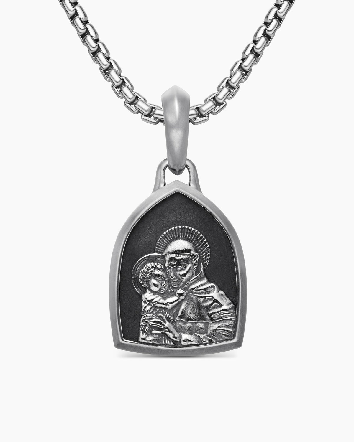St. Anthony Amulet in Sterling Silver, 21.8mm
