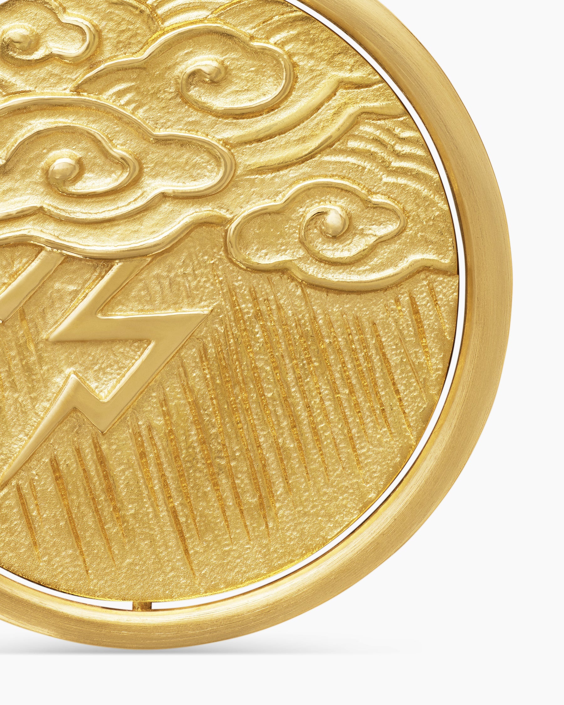 Storm Duality Amulet in 18K Yellow Gold, 23.6mm