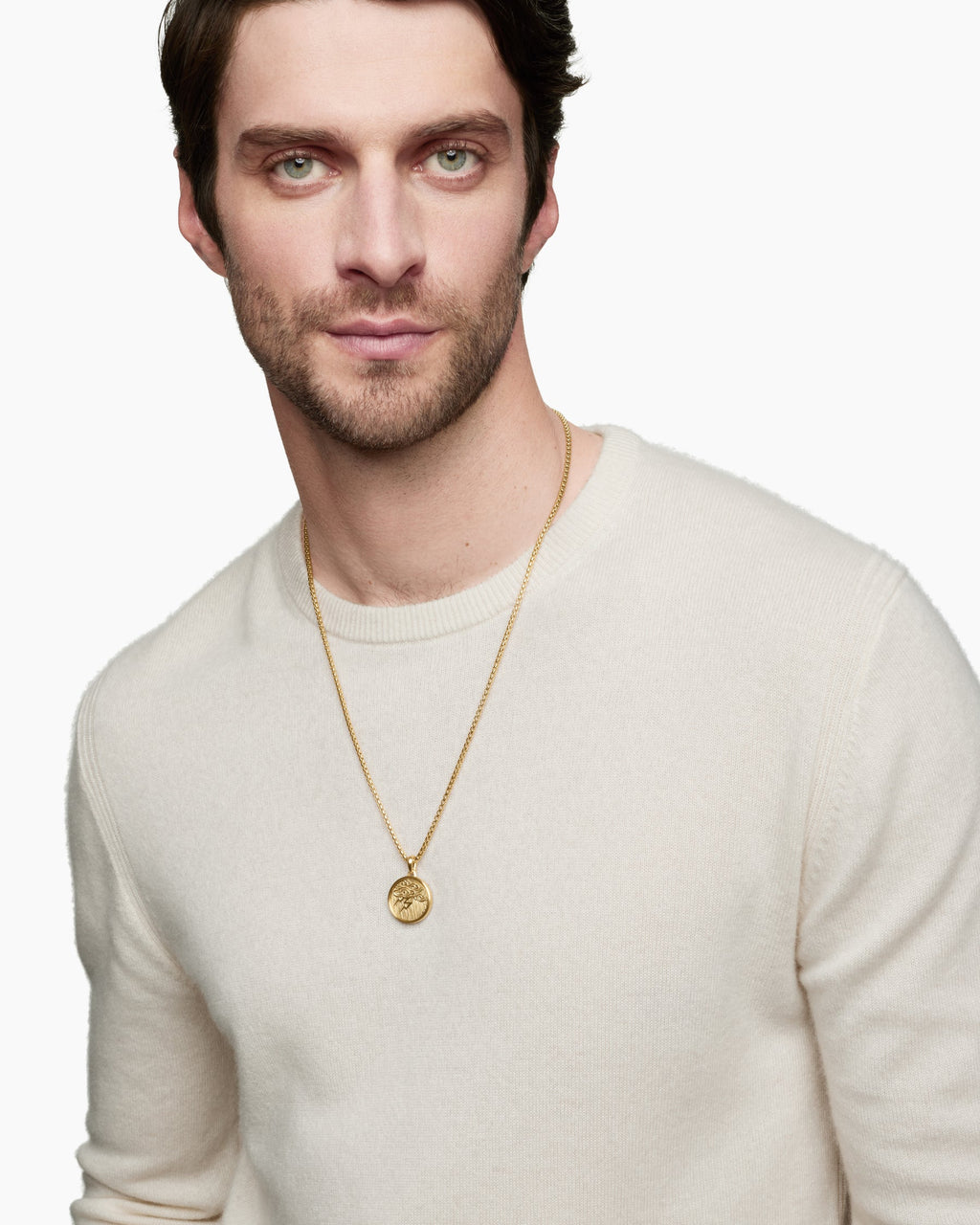 Storm Duality Amulet in 18K Yellow Gold, 23.6mm