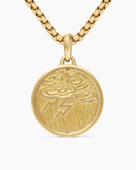 Storm Duality Amulet in 18K Yellow Gold, 23.6mm