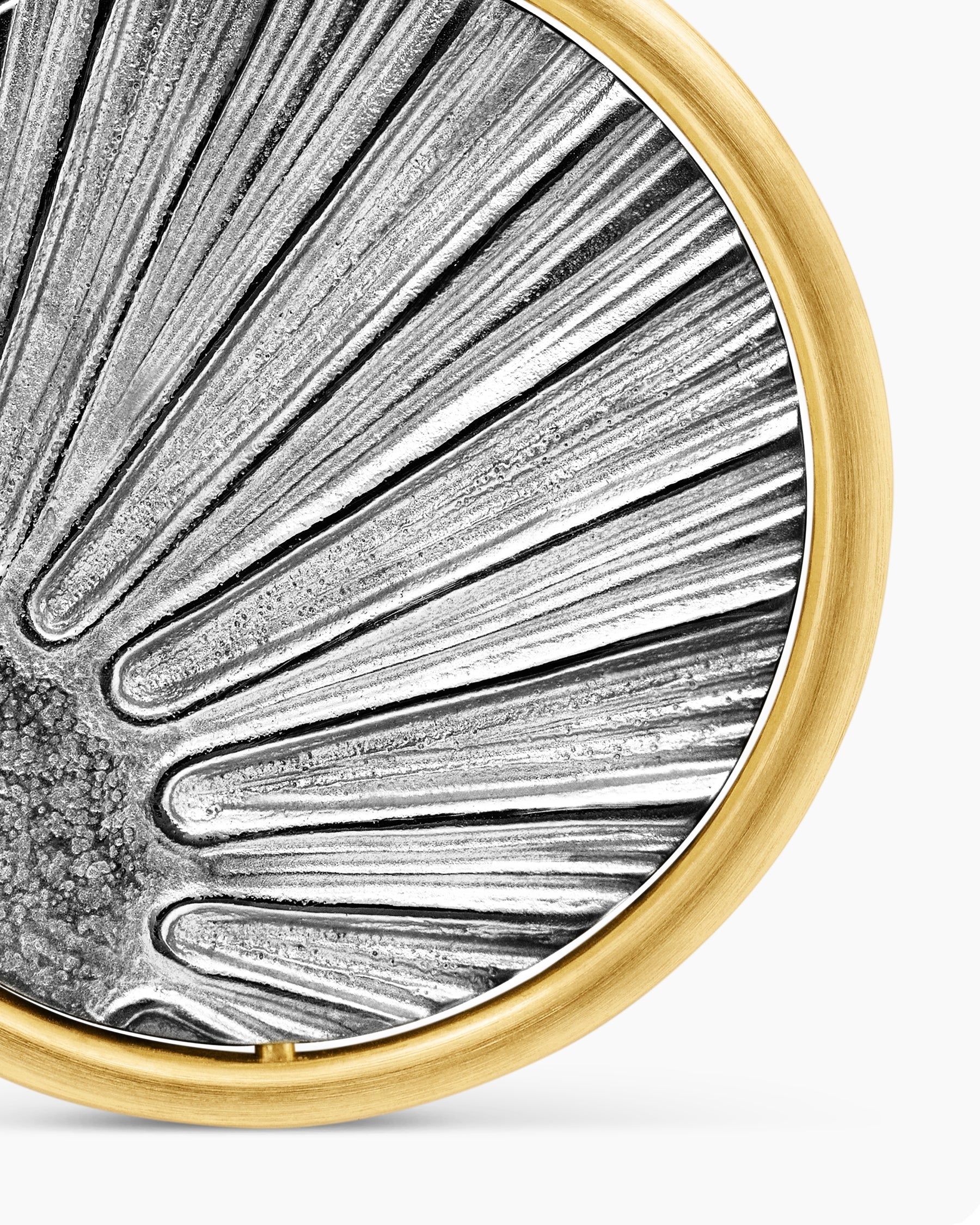 Storm Duality Amulet in Sterling Silver with 18K Yellow Gold, 23.6mm