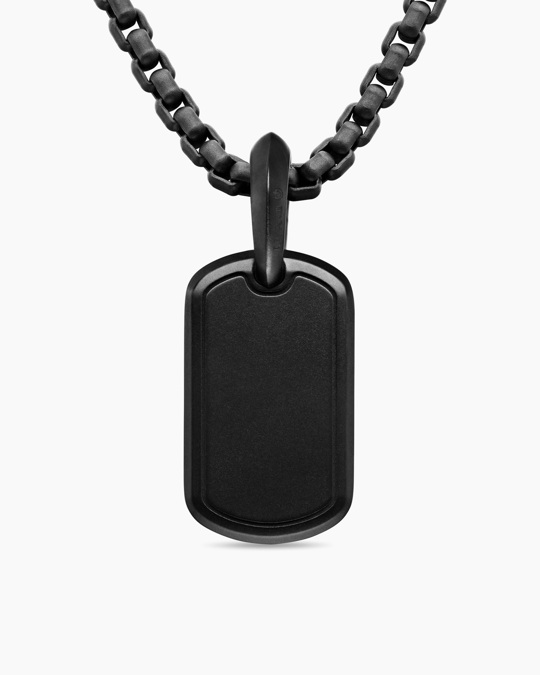 Sculpted Cable Tag in Black Titanium, 21mm