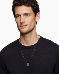 Sculpted Cable Tag in Black Titanium, 21mm