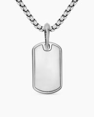 Sculpted Cable Tag in Sterling Silver, 21mm