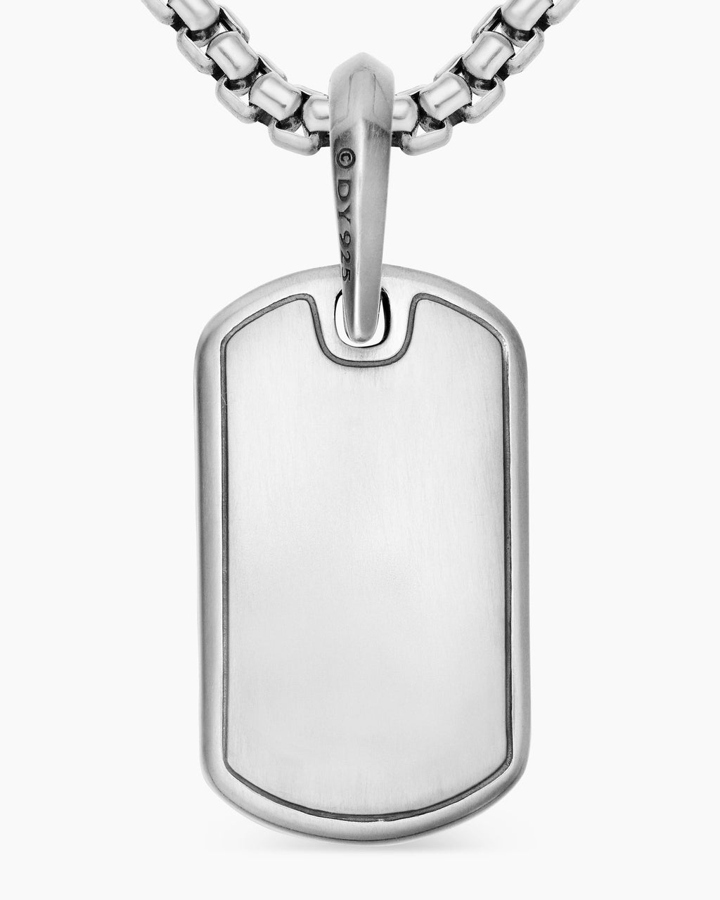 Sculpted Cable Tag in Sterling Silver, 21mm