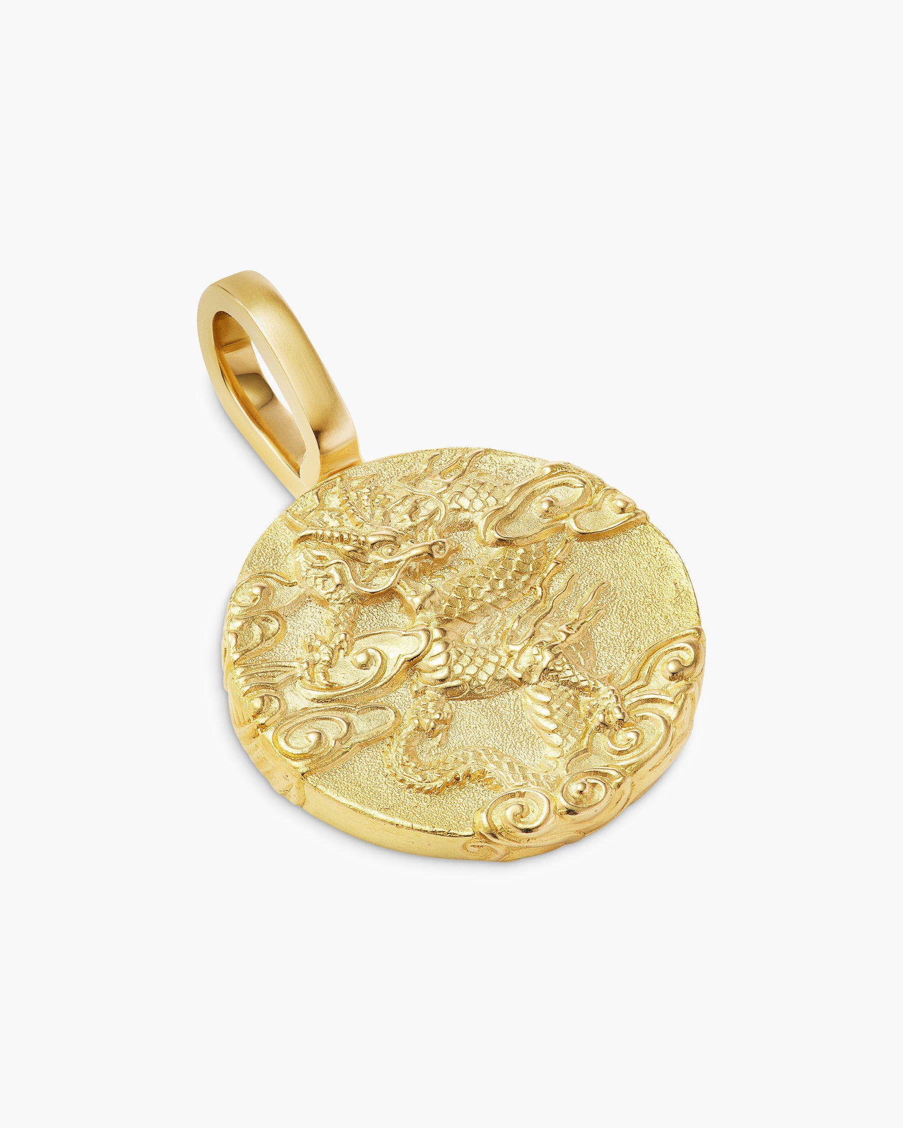 Dragon Amulet in 18K Yellow Gold, 21mm
