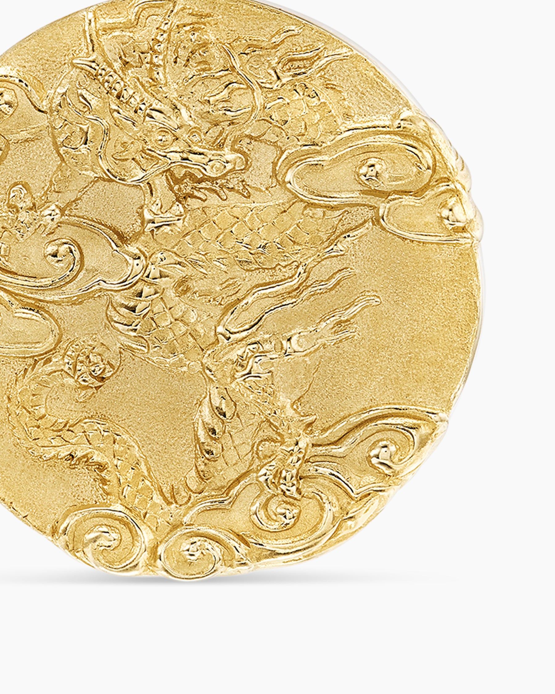 Dragon Amulet in 18K Yellow Gold, 21mm