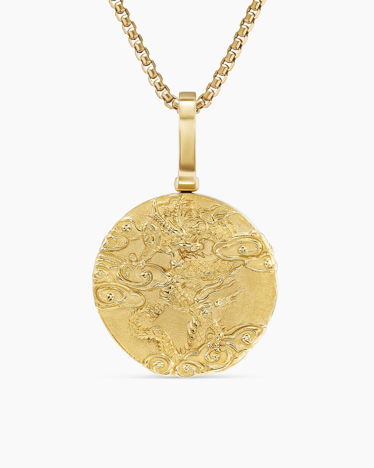 Dragon Amulet in 18K Yellow Gold, 21mm