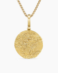 Dragon Amulet in 18K Yellow Gold, 21mm