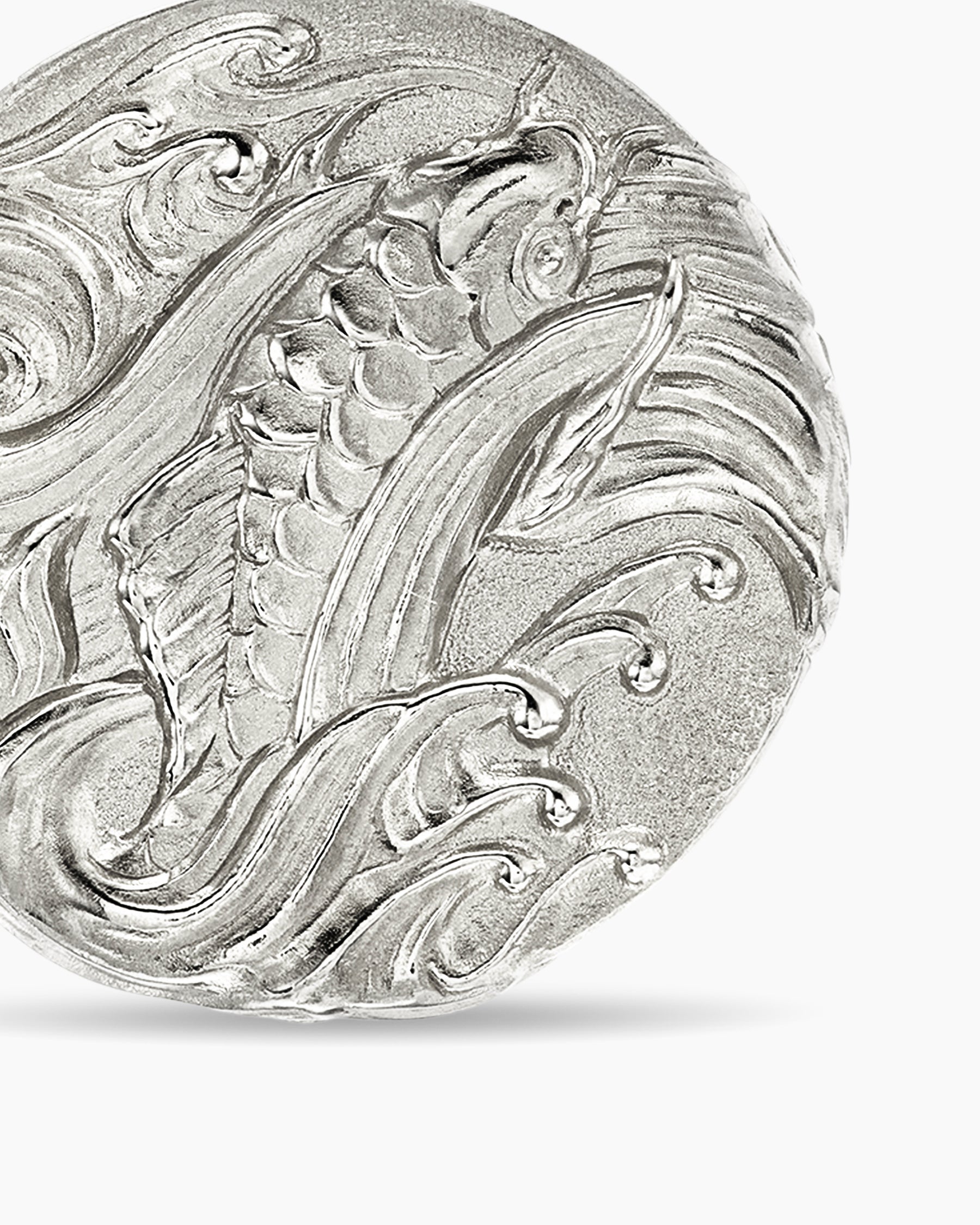 Dragon Amulet in Sterling Silver, 21mm