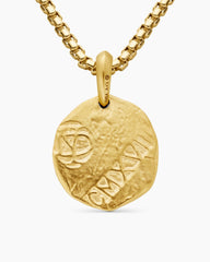 Shipwreck Coin Amulet  in 18K Yellow Gold, 21mm