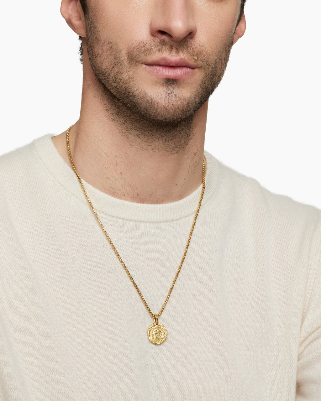 Shipwreck Coin Amulet  in 18K Yellow Gold, 21mm