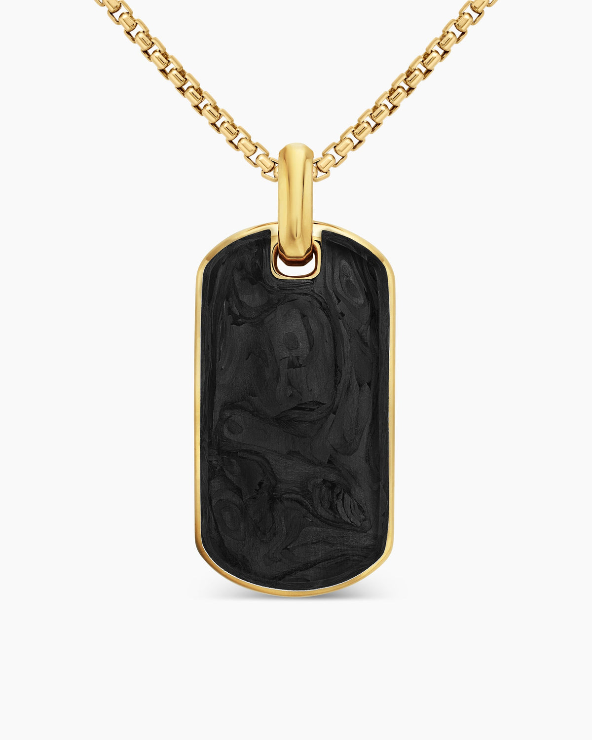 Streamline® Tag in 18K Yellow Gold with Forged Carbon, 42mm