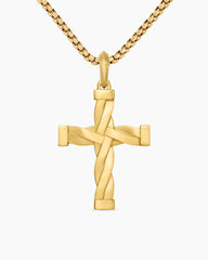 DY Helios™ Cross Pendant in 18K Yellow Gold, 36mm
