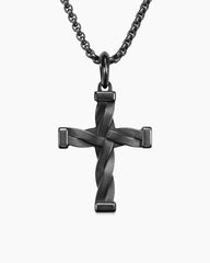 DY Helios™ Cross Pendant in Black Titanium, 36mm