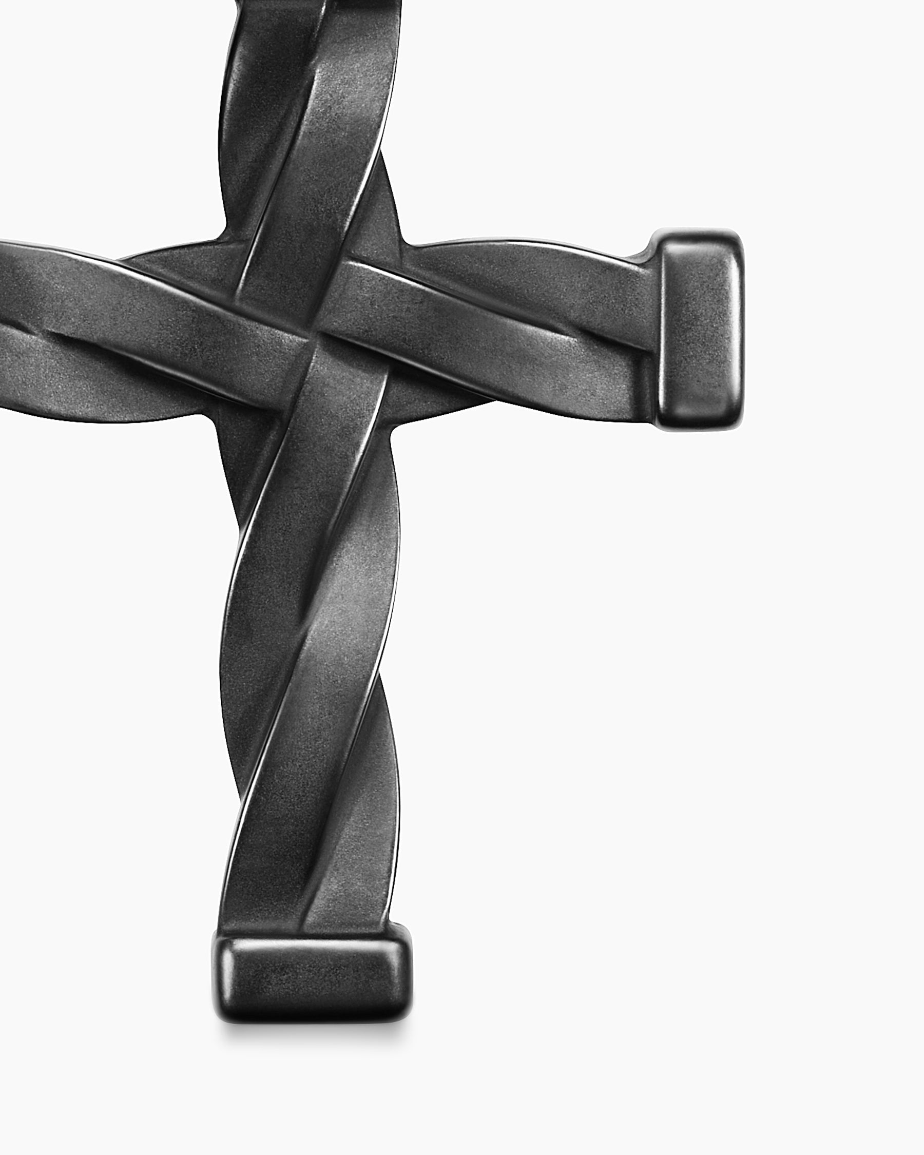 DY Helios™ Cross Pendant in Black Titanium, 36mm
