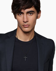DY Helios™ Cross Pendant in Black Titanium, 36mm