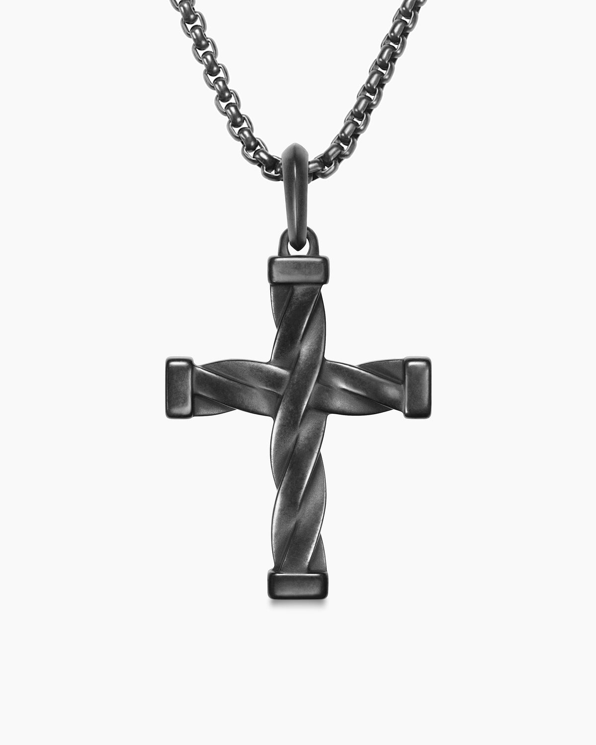 DY Helios™ Cross Pendant in Black Titanium, 36mm