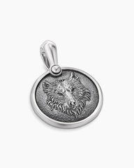 Petrvs® Wolf Amulet in Sterling Silver, 21mm