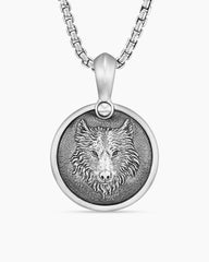 Petrvs® Wolf Amulet in Sterling Silver, 21mm