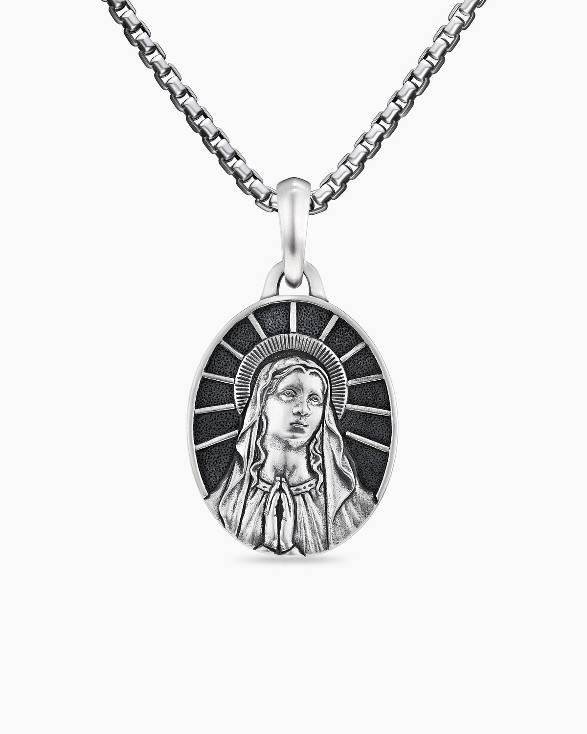 Mary Amulet in Sterling Silver, 20mm