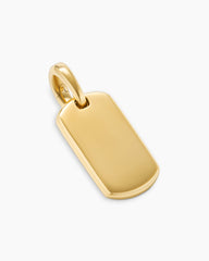 Chevron Tag in 18K Yellow Gold, 21mm