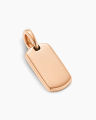 Chevron Tag in 18K Rose Gold, 21mm