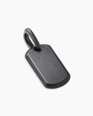 Chevron Tag in Black Titanium, 21mm