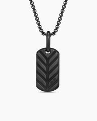 Chevron Tag in Black Titanium, 21mm