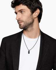 Chevron Tag in Black Titanium, 21mm