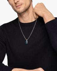 Chevron Tag in Sterling Silver with Pietersite, 21mm