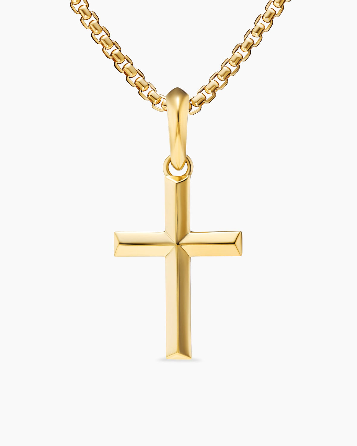 Cross Pendant in 18K Yellow Gold, 24mm