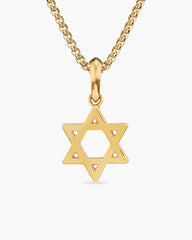 Star of David Pendant in 18K Yellow Gold, 19mm