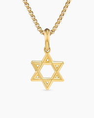 Star of David Pendant in 18K Yellow Gold, 19mm