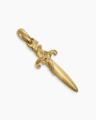 Waves Dagger Amulet in 18K Yellow Gold, 31mm