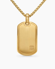 Pyramid Tag in 18K Yellow Gold with Diamonds, 35mm