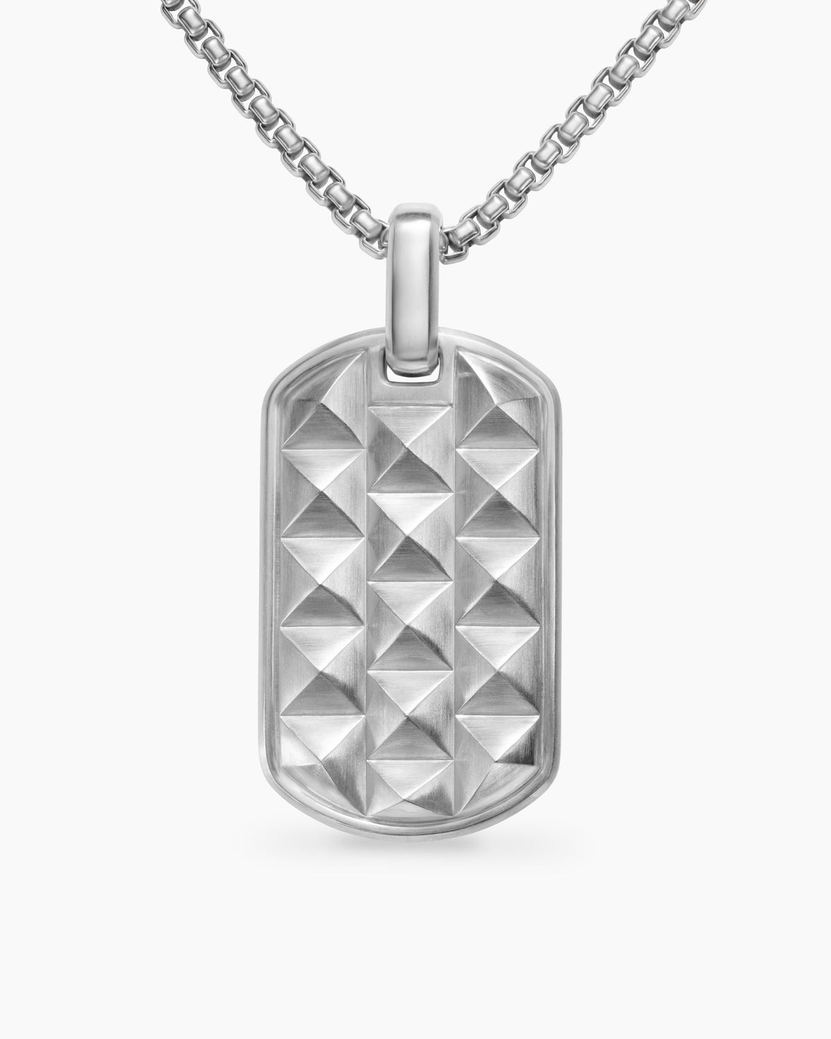 Pyramid Tag in Sterling Silver, 35mm