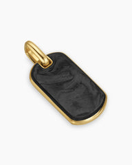 Streamline® Tag in 18K Yellow Gold with Forged Carbon, 21.2mm