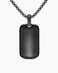 Chevron Tag in Black Titanium, 34mm