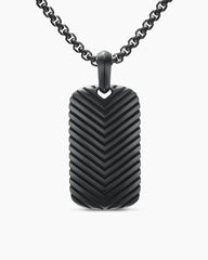 Chevron Tag in Black Titanium, 34mm